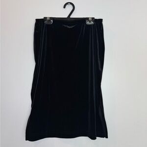 Vintage Dyna sport slits Black Velvet Skirt size medium